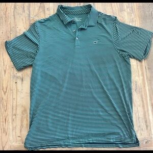 VIneyard vines navy/teal performance  polo shirt size Large